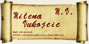 Milena Vukojčić vizit kartica